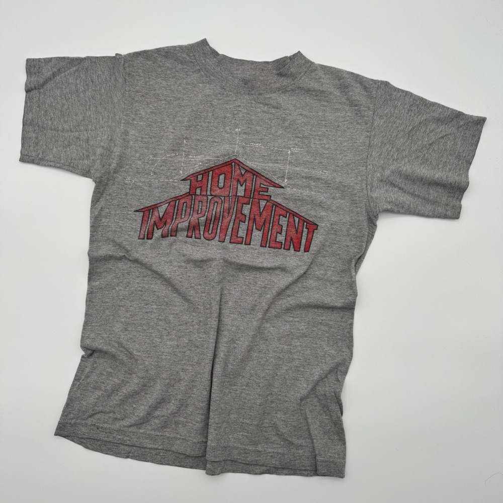 Vintage Home Improvement TV Show Graphic T-Shirt Mens Gray Short Sleeve S‎